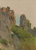 Vue des ruines de Šov - Ladislav Mednyánszky — näkymä teoksesta