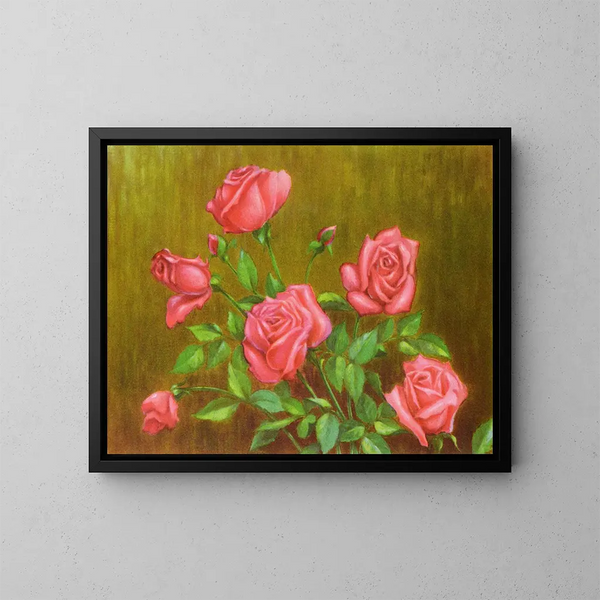 Rose rouge - Lafayette F. Cargill — kehystetty taideteos seinällä