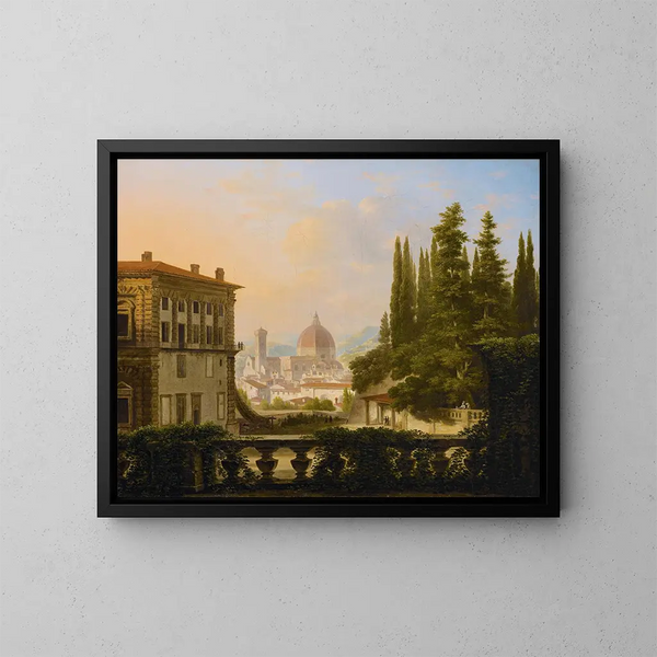 Firenze Bobolin puutarhoista - Lancelot-Théodore Turpin de Crissé — kehystetty taideteos seinällä