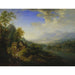 Landscape with River de Christian Georg Schütz — esillä sisätilassa