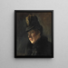 Portrait of a young woman in a fur-collared coat and hat with reflex - Laurits Andersen Ring — kehystetty taideteos seinällä
