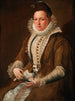 Portrait d'une dame avec un chien - Lavinia Fontana — näkymä teoksesta
