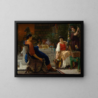 Valmistelut juhlille Kukkaseppele - Lawrence Alma-Tadema — kehystetty taideteos seinällä