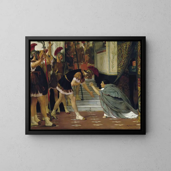 Proclamation de Claude empereur - Lawrence Alma-Tadema — kehystetty taideteos seinällä