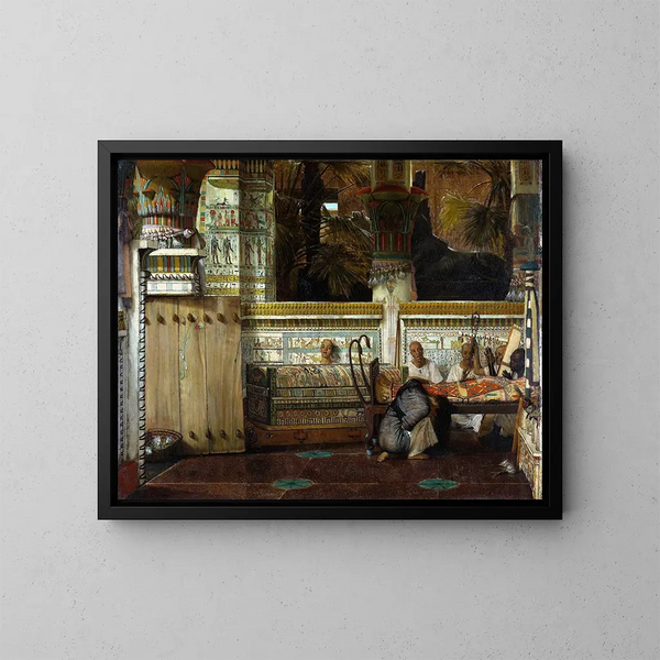 La veuve égyptienne - Lawrence Alma-Tadema — kehystetty taideteos seinällä