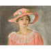 Maalauksen jäljennös Le Chapeau Rose - Henri Lebasque