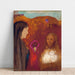 Maalauksen jäljennös Le Christ et la Samaritaine (Le bouquet de fleurs blanches) - Odilon Redon