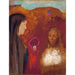Maalauksen jäljennös Le Christ et la Samaritaine (Le bouquet de fleurs blanches) - Odilon Redon