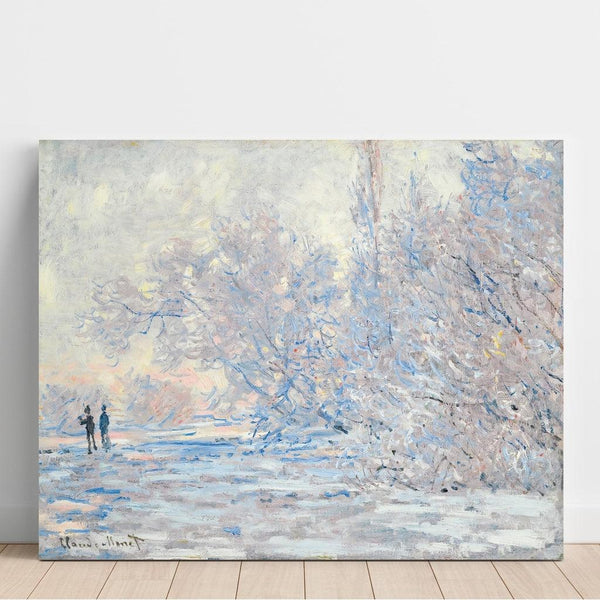 Maalauksen jäljennös Le Givre à Giverny - Claude Monet