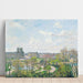 Maalauksen jäljennös Le Jardin des Tuileries et le Pavillon de Flore, Matin, Printemps - Camille Pissarro