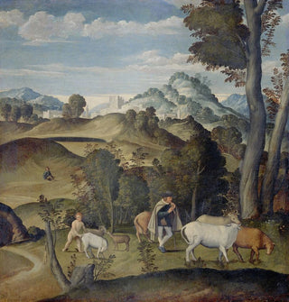 Le Jeune Mercure volant du bétail du troupeau d'Apollon - Girolamo da Santacroce