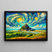 Maalauksen jäljennös Le Mont Saint-Michel avec le style de Van Gogh | Intelligence artificielle