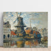 Maalauksen jäljennös Le Moulin à vent sur l'Onbekende Gracht, Amsterdam - Claude Monet