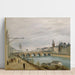 Maalauksen jäljennös Le Pont au Change, vu du quai de Gesvres - Jean-Baptiste-Camille Corot