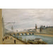 Maalauksen jäljennös Le Pont au Change, vu du quai de Gesvres - Jean-Baptiste-Camille Corot
