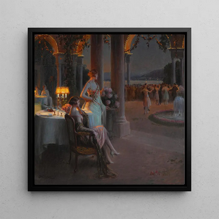 Le Soir sur la terrasse - Delphin Enjolras