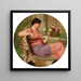 Le Temps des Roses - John William Godward — kehystetty taideteos seinällä