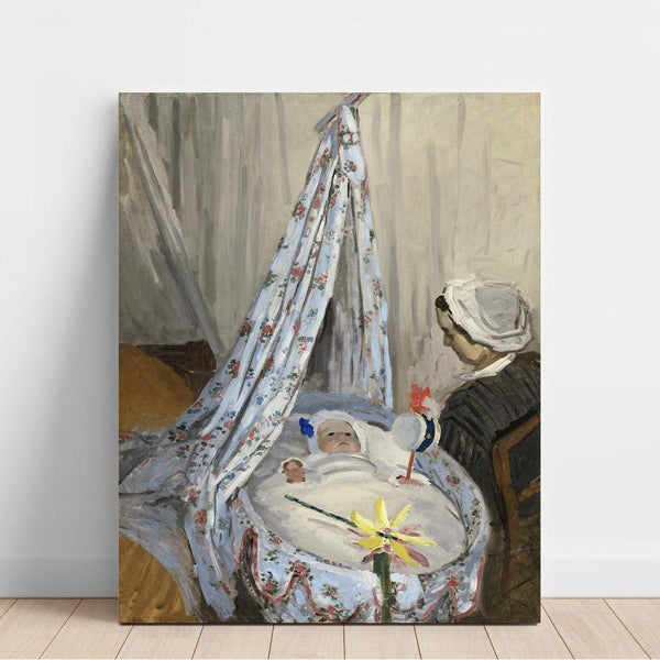 Maalauksen jäljennös Le berceau, Camille ja taiteilijan poika, Jean - Claude Monet