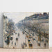 Maalauksen jäljennös Le boulevard Montmartre un matin d'hiver - Camille Pissarro