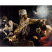 Maalauksen jäljennös Le festin de Belshazzar - Rembrandt van Rijn