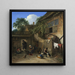 Le jardin de la chaumière - Adriaen van Ostade — kehystetty taideteos seinällä