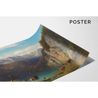 Le lac Alpsee près de Hohenschwangau - Carl Millner | Reproduction Tableau Décoration murale affiche copie