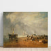 Maalauksen jäljennös The Fish Market at Hastings Beach - Joseph Mallord William Turner
