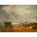 Maalauksen jäljennös The Fish Market at Hastings Beach - Joseph Mallord William Turner