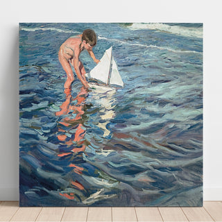 Reproduction Le petit voilier - Joaquín Sorolla