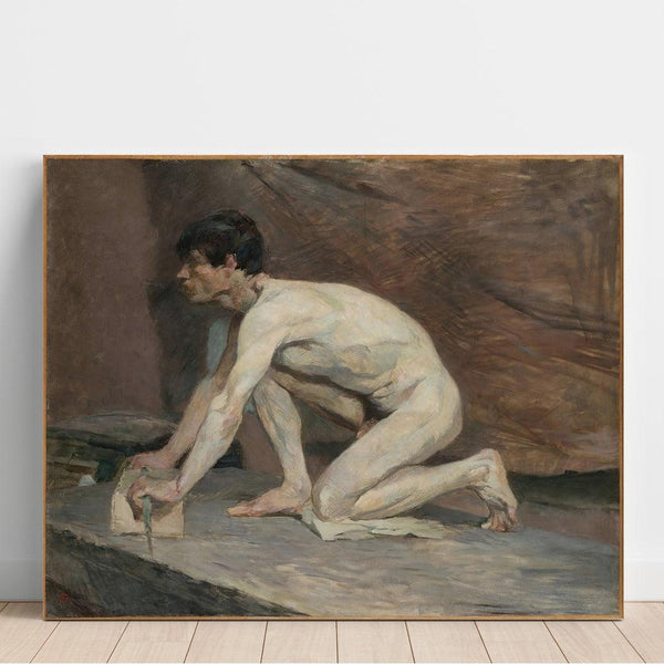 Maalauksen jäljennös Marmorin kiillottaja - Henri de Toulouse-Lautrec