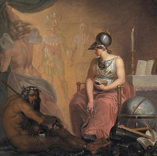Le renouveau de l'apprentissage, l'invention de l'imprimerie et de la poudre à canon et la découverte de l'Amérique - Nicolai Abildgaard