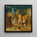 Le retable de Francfort de l'Exaltation de la Vraie Croix La Fouille de la Croix - Adam Elsheimer — kehystetty taideteos seinällä
