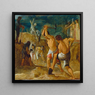 Le retable de Francfort de l'Exaltation de la Vraie Croix La Fouille de la Croix - Adam Elsheimer