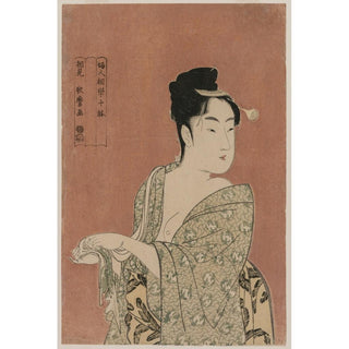 Le type à la mode de la série Dix types dans la physiognomie des femmes - Kitagawa Utamaro | Reproduction Tableau Décoration murale affiche copie