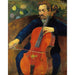 Maalauksen jäljennös Le violoncelliste Schneklud - Paul Gauguin