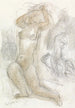 Femme nue avec les mains dans les cheveux, en arrière-plan une autre figure nue - Leo Gestel — näkymä teoksesta