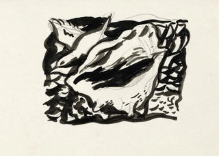 Leo Gestel - Ontwerp voor een vignet schelp en meeuw.webp