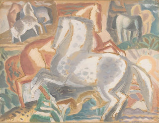 Hevoset maisemassa - Leo Gestel — näkymä teoksesta