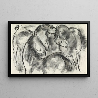 Leo Gestel - Schets van drie paarden.webp