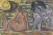 Kaksi alastonta hahmoa ja merihevonen - Leo Gestel — näkymä teoksesta