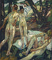 Les Baigneurs Hartmannsberg - Leo Putz — näkymä teoksesta
