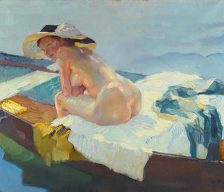 Kanootissa - Leo Putz — näkymä teoksesta