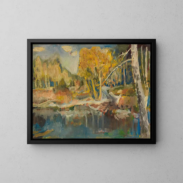 Maisema - Leo Putz — kehystetty taideteos seinällä