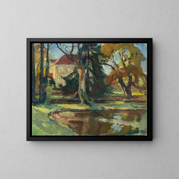 Parc du château de Fuberg à Gauting - Leo Putz — kehystetty taideteos seinällä