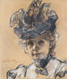 Portrait de Gertraud Luberich - Leo Putz — näkymä teoksesta