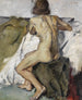 Naiskuva istumassa selkäpuolella - Leo Putz — näkymä teoksesta