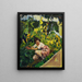 Toni dans le parterre de fleurs - Leo Putz — kehystetty taideteos seinällä