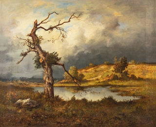 Myrsky lähistöllä Fontainebleaun - Léon Richet — näkymä teoksesta