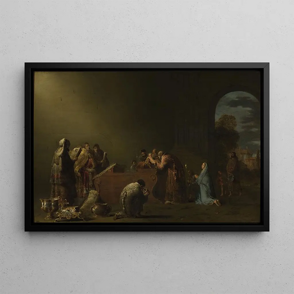 Kristuksen ympärileikkaus - Leonaert Bramer — kehystetty taideteos seinällä