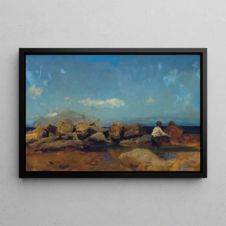 Leopold Carl Mller - Meereskste mit Monte Pellegrino bei Palermo.webp